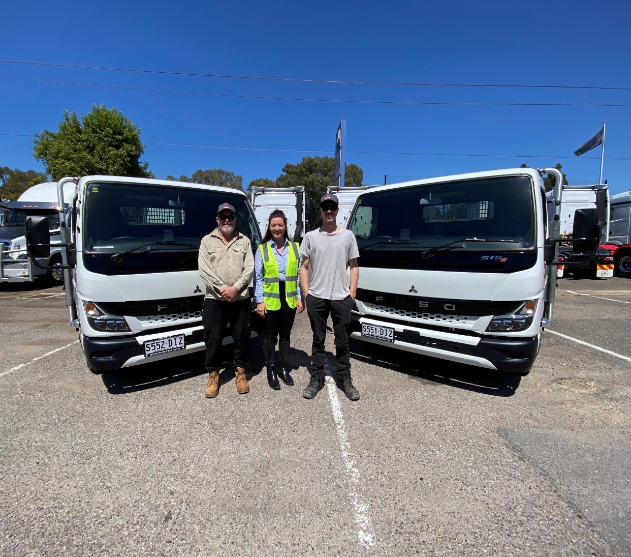 Fuso Canter 515 AMT's fitted with Triple M Alloy Trays.